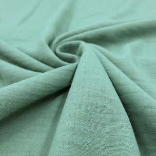 Vintage Leinen Look Stoffs in Mintgrün – feine Struktur und natürlicher Leinen-Effekt