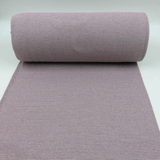 Feinripp Bündchen - Streifen Mauve/Creme
