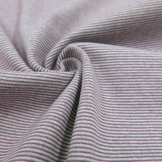Feinripp Bündchen - Streifen Mauve/Creme