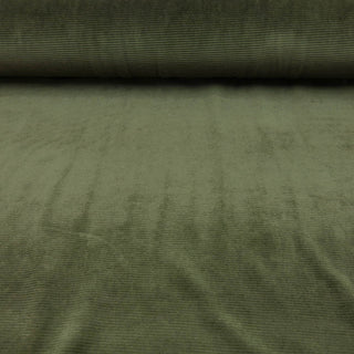 Baumwoll Cordjersey Stoff – Oliv