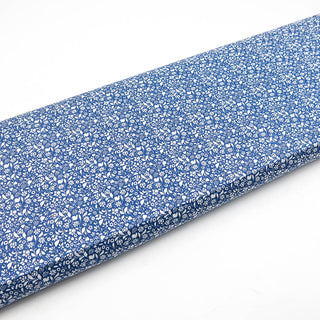 Baumwoll Stretch - Streublümchen auf Blau Stoffrestposten