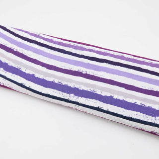 Musselin Stoff mit lila und blauen Pinselstreifen – Baumwollstoff, Oeko Tex zertifiziert, ideal für Kleidung und Accessoires