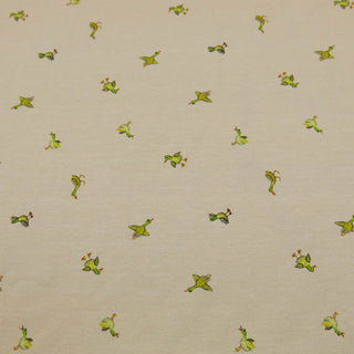 Baumwolljersey Stoff - Enten auf Beige