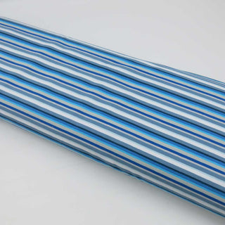 Baumwolljersey Stoff – Streifenmix Blau