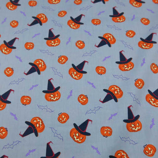 Baumwollstoff Popeline – Halloween Grau