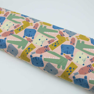 Baumwolljersey Stoff - Tiere in Pastell