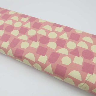 Baumwolljersey Stoff - Muster in Rosa Pastell