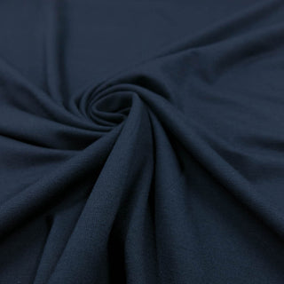 Elastischer CV-Jersey in Dunkelblau – weich fallender Viskose-Stoff für Shirts, Kleider, Leggings und Homewear – jetzt bei Stoffrestposten kaufen