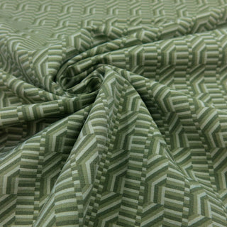 Bengalin Stoff – Geometrik in Olive