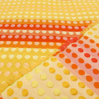 Jacquard Stoff - Im Farbverlauf mit Punkten zweiseitig