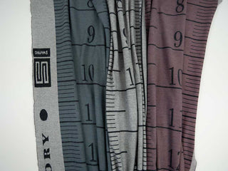 Jacquard Jersey Panel – Long Story Massbänder in Grau, Petrol & Beere – Ansicht 8