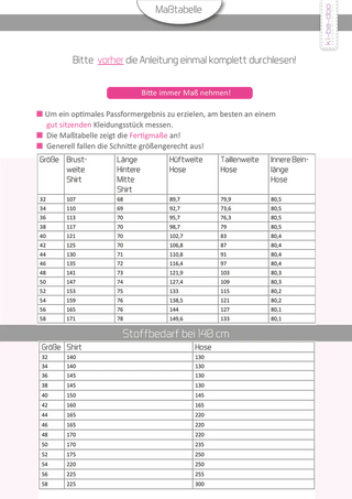 ki-ba-doo Papierschnittmuster - Lounge-Set