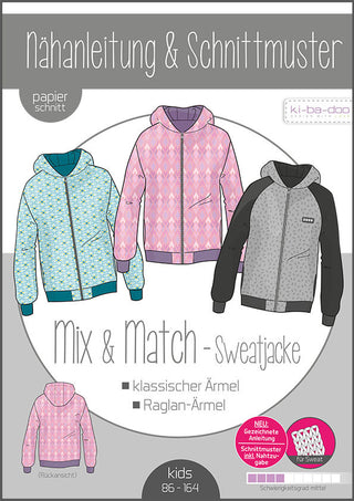 ki-ba-doo Papierschnittmuster - Mix & Match - Sweatjacke (Kinder)