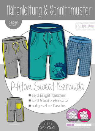 ki-ba-doo Papierschnittmuster - Bermuda PAtom Herren | Grösse XS - 3XL