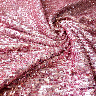 Paillettenjersey Stoff - Rosa