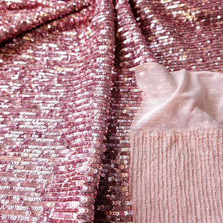 Paillettenjersey Stoff - Rosa