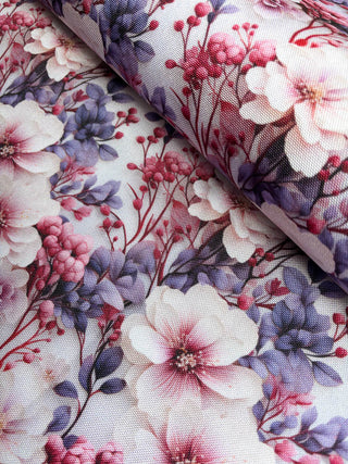 Oxford Stoff von Sarah Mariam - Rosen Lila