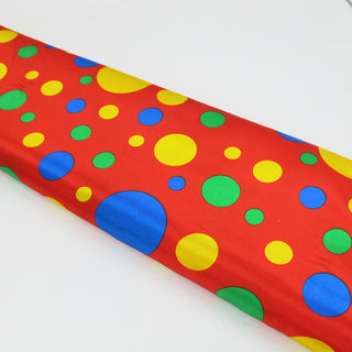 Satin Stoff - Clown Punkte