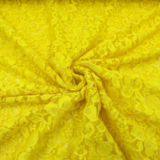 Spitzenstoff - Gelb mit Gitzer
