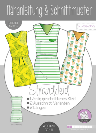 ki-ba-doo Papierschnittmuster - Basic Strandkleid Damen | Grösse 32-48
