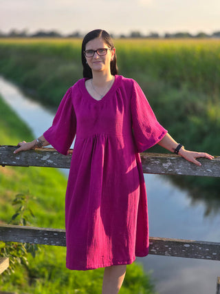 Musselin Stoff - Fuchsia Rosé