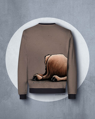 French Terry Panel - unMOOtivated Hochlandrind in Taupe