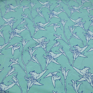 Viskose Stoff - Lilien auf Mint