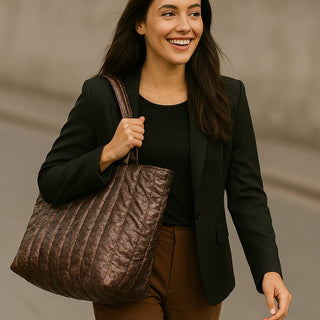 Steppstoff  - Glitzer Braun