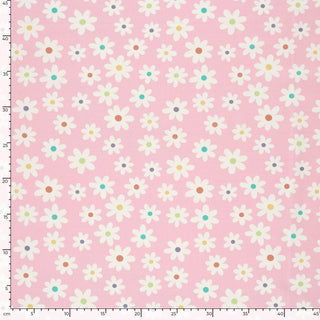 Baumwollpopeline Margeriten – Stoffdetail