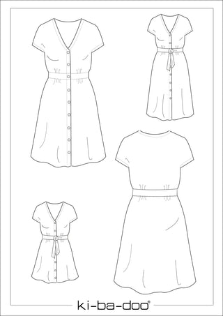 ki-ba-doo Papierschnittmuster - Kleid Birthe | Grösse 32-54