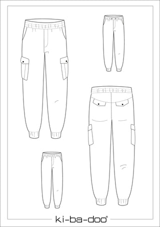ki-ba-doo Papierschnittmuster - Cargo Hose | Grösse 32-48