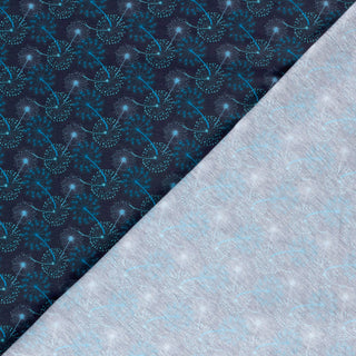 Baumwolljersey Marineblau – Vorder- und Rückseite