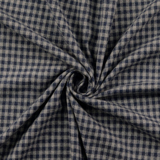 Flanell Stoff Karo Grau Detailansicht