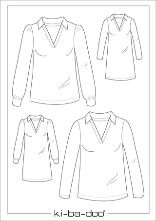 ki-ba-doo Papierschnittmuster - Polo-Shirt/Kleid Emma | Grösse 32-58