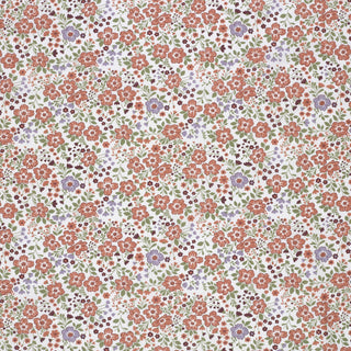 Baumwollstoff Popeline Mille-Fleurs Blüten in Altrosa und Salbei – Stoff im Detail