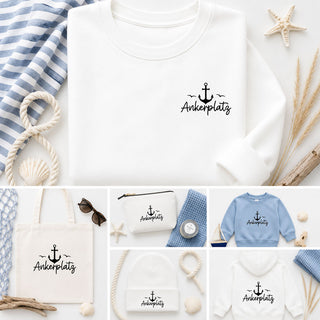 Bügelbild - "Ankerplatz" mit Anker- & Möwen-Motiv