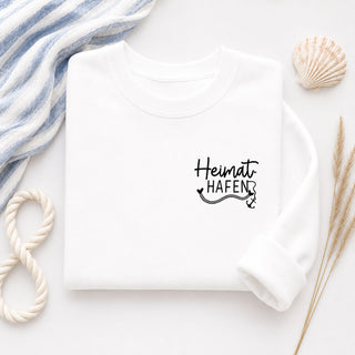 Bügelbild - Heimathafen mit Anker- und Herz-Motiv