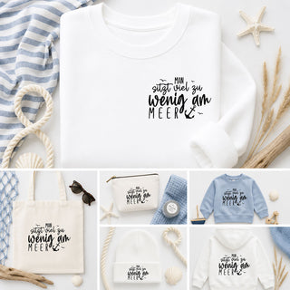 Bügelbild - "Zu wenig am Meer" mit Anker-Motiv