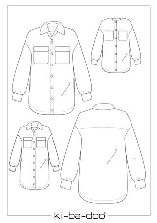 ki-ba-doo Papierschnittmuster - Shacket Gloria | Grösse 32-58