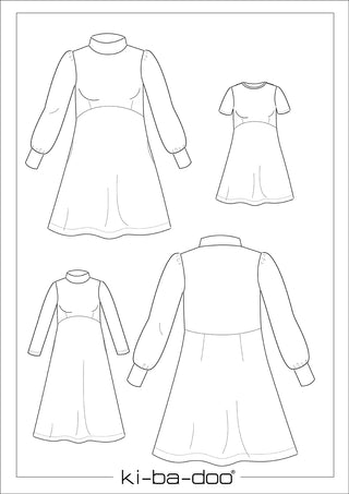 ki-ba-doo Papierschnittmuster - Ausgestelltes Kleid Inga | Grösse 32-58