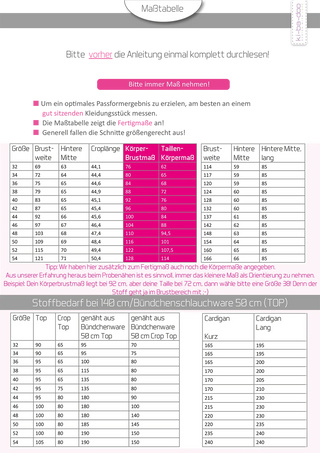 ki-ba-doo Papierschnittmuster - Top Fee & Cardigan Lene | Grösse 32-54