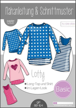 ki-ba-doo Papierschnittmuster - Doppelshirt Lotty (Kinder)