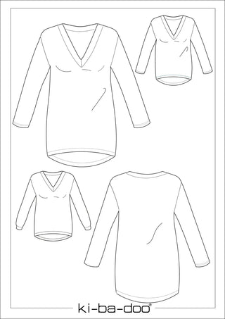 ki-ba-doo Papierschnittmuster - Maibritt V-Pullover
