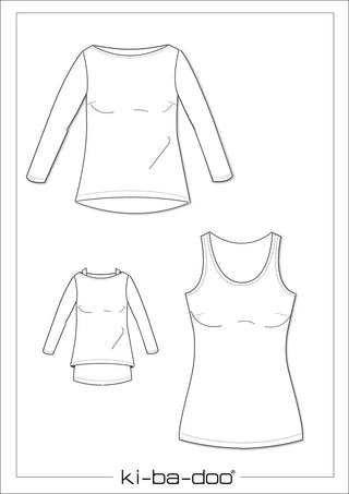 ki-ba-doo Papierschnittmuster - Damen Long-Top Malotty