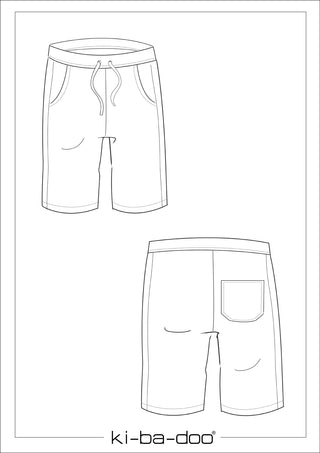 ki-ba-doo Papierschnittmuster - Bermuda PAtom Herren | Grösse XS - 3XL