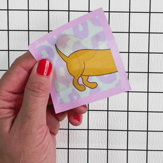 Flippatch "Dackel" - das aufnähbare Wackelbild Patch von Cherry Picking
