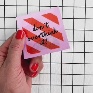 Flippatch "don`t overthink" - das aufnähbare Wackelbild Patch von Cherry Picking
