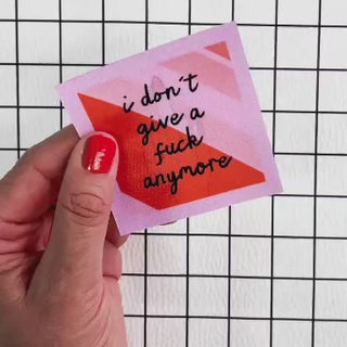 Flippatch "don`t give a fuck" - das aufnähbare Wackelbild Patch von Cherry Picking