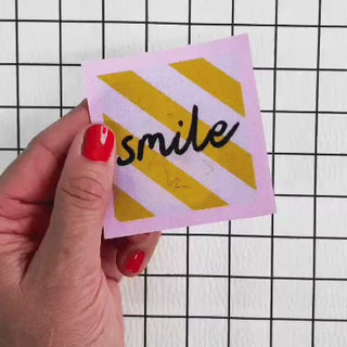 Flippatch "smile" - das aufnähbare Wackelbild Patch von Cherry Picking