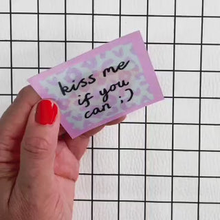 Flippatch "Kiss me" - das aufnähbare Wackelbild Patch von Cherry Picking (Kopie)